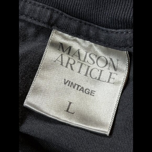 Maison Article Vintage T Shirt Large Mens Black Casual Tee Short Sleeve Crewneck - Picture 6 of 7